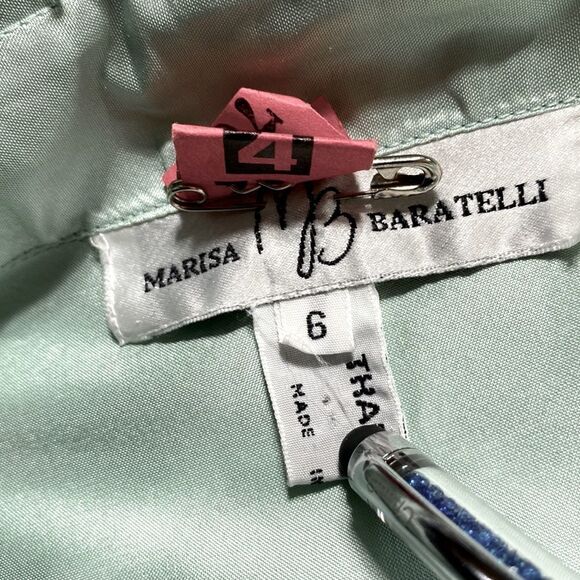 Vintage Marisa Baratelli Thai Silk Beaded Wrap Blouse Maxi Skirt Set Mint Size 6 - Picture 12 of 15